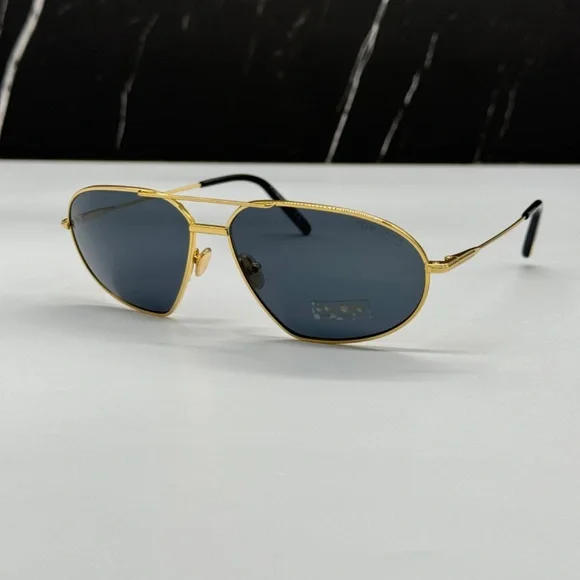 NEW TOM FORD BRADFORD TF771 30A UNISEX SUNGLASSES FT0771/S GOLD GREY EYEWEAR NEW TOM FORD BRADFORD TF771 30A UNISEX SUNGLASSES FT0771/S  main image 4